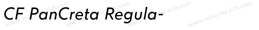 CF PanCreta Regula字体转换